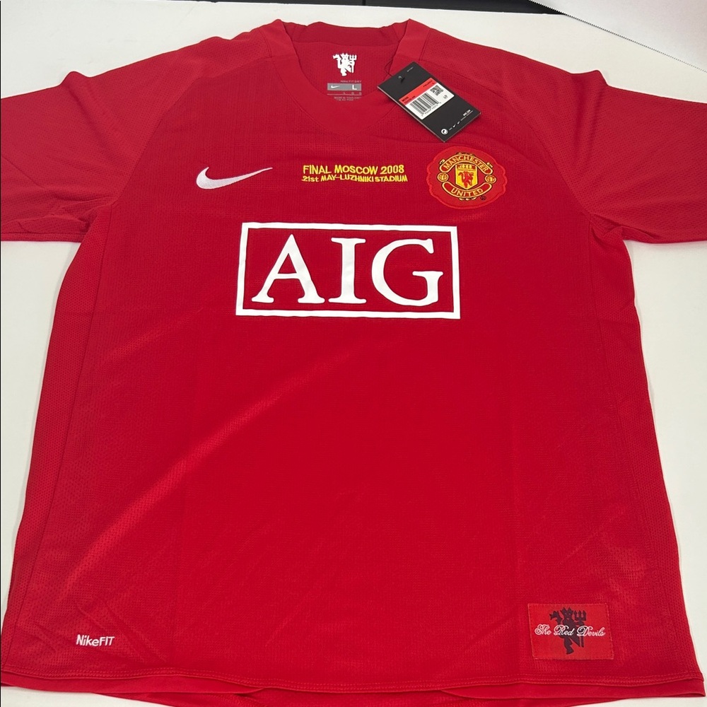 Nike Red Manchester United Final Moscow 2008 Jersey
